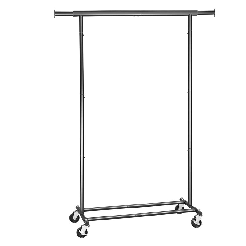 Rebrilliant Fleckenstein Metal Adjustable Rolling Clothes Rack